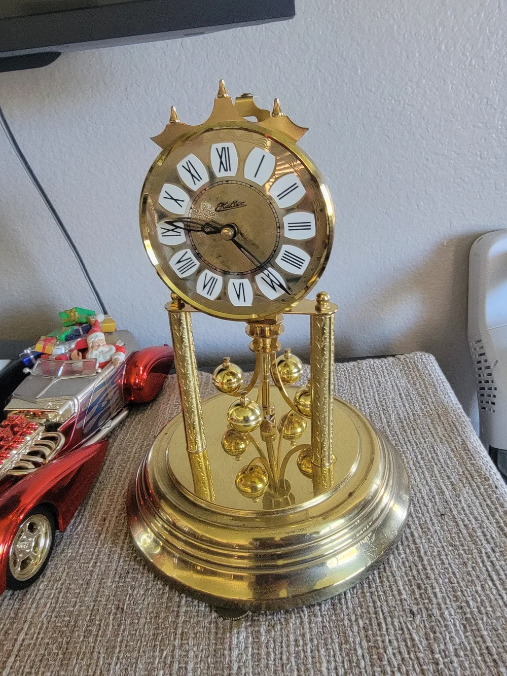 Gold Anniversary Dome Clock Made In German *no Key